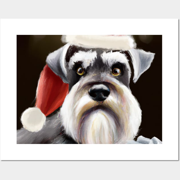 Cute Miniature Schnauzer Drawing Wall Art by Play Zoo